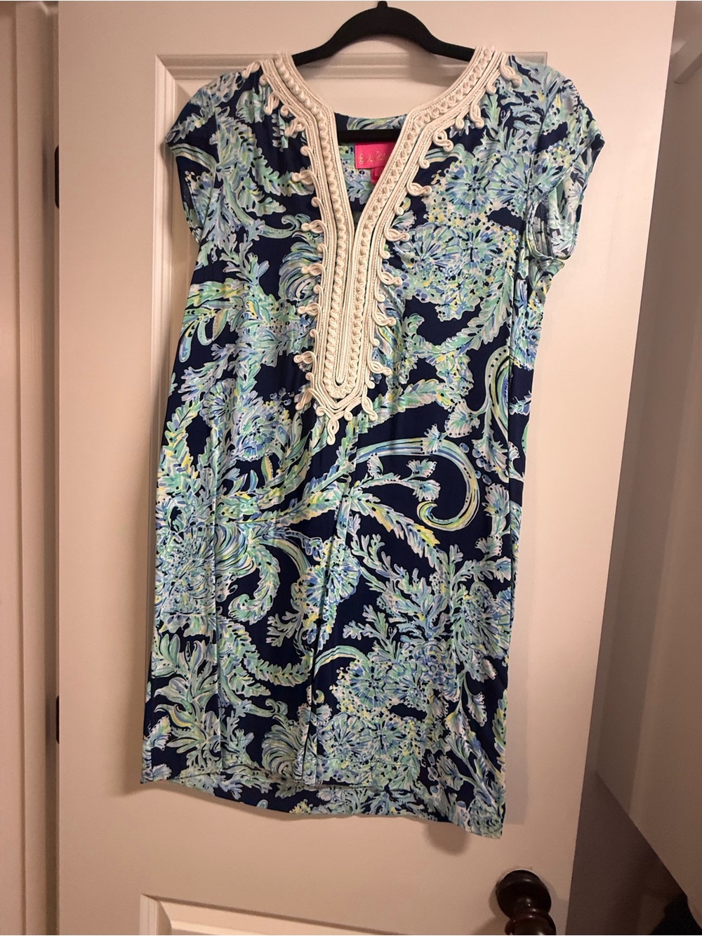 Lilly Pulitzer Navy, Light Blue & Mint Print Tunic Dress